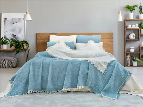 4-lagige Premium Muslin Decke – 100% Baumwolle (160x240 cm)