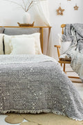 3-lagige Premium Muslin-Tagesdecke „Ethno-Boho“ – 100% Baumwolle